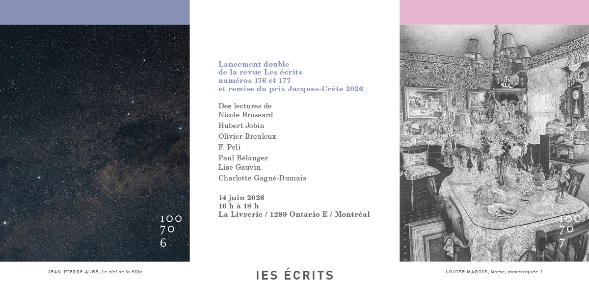Lancement des numéros 176 & 177 – Invitation